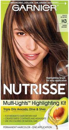 GARNIER Nutrisse Nourishing Multi-Lights Highlighting Kits, Warm Bronze H3 , Bronze