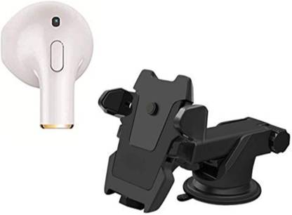 Anytech Mobile Holder Accessory Combo for I8x Mini Bluetooth Wireless Earbud V4.2 Headset Stereo Smart in Ear with Mic Compatible with Silicone Sucker Mobile Holder for Car