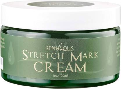 Renuvious Stretch Mark Cream ~ 4oz Jar ~ Best Cream for the Removal and Prevention of Stretch Marks and Scars or Striae Gravidarum Due to Pregnancy ~ Made in the USA