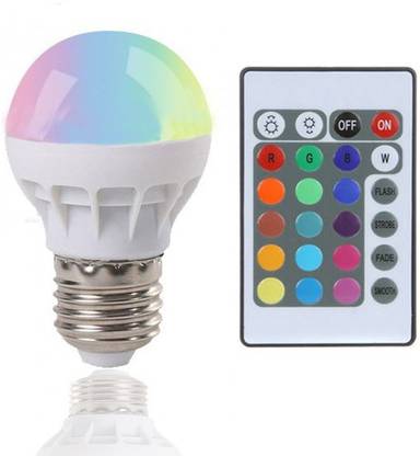 Jholmaal LED Light Bulb E27 RGB Color Changing Decorative Mood Light Bulb with Remote Control Smart Bulb