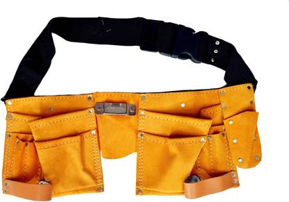 REALstf Leather Tool Bag Tool Kit with 11 Pockets Leather Tool Holster