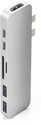 Tobo Type C Dual Port 7 in 1 Multi port Adapter Type C 7 in 1 Dual port HUB USB Hub