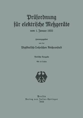 Pruefordnung fuer elektrische Messgeraete