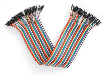 TechWiz 10 set of 40 Pcs each Female to Female Jumper Wire Interconnect Electronic Hobby Kit