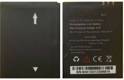 RJR Mobile Battery For  Karbonn A51 1100 mAh