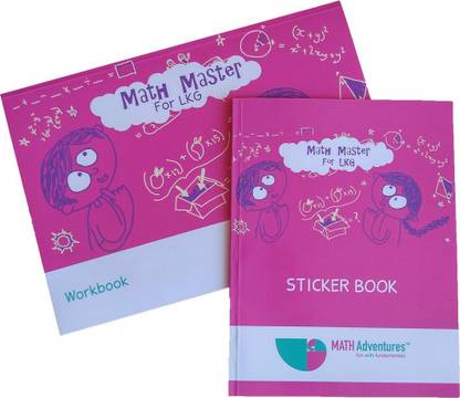 Math Adventures - Math Master For LKG - Set Of 2 Books (Workbook & Sticker Book)