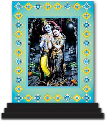 Vprint Radha Krishna Car Dashboard idols Figurine Showpiece Decorative Showpiece  -  12 cm