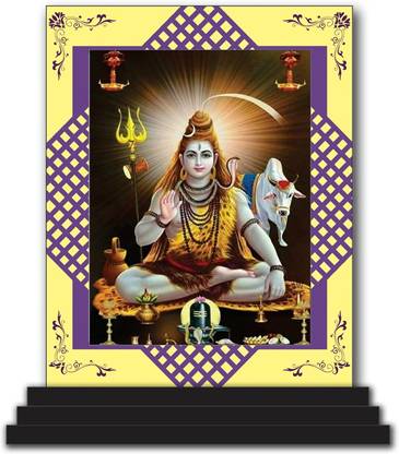 Vprint Shiv Ji Car Dashboard idols Figurine Showpiece Decorative Showpiece  -  12 cm