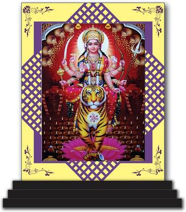 Vprint Shera Vali Mata Car Dashboard idols Figurine Showpiece Decorative Showpiece  -  12 cm