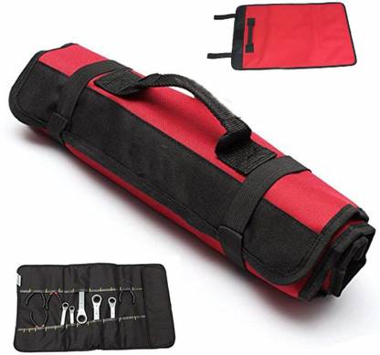 Techtest 22 Pockets tool organizer bag for technician telecom men service engineer electrical ac car cycle electrician heavy duty kit Portable Screwdriver Roll Case Pouch Holder multi-function reel-type hardware Storage Plier Handbag Canvas Tool Bag