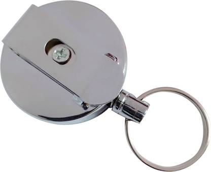 Business Choice Metal Retractacble ID card yoyo with steel cord 3 Card Holder