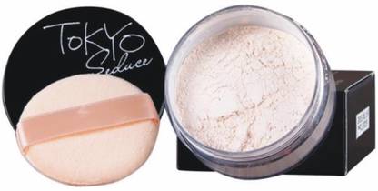 Novo Women Face Powder Smooth Loose Makeup Transparent Finishing Waterproof For Face Finish Setting With Puff Shade 01# Compact