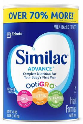 SIMILAC Advance OptiGro Infant Formula - 1.13kg (40oz) (USA) (Pack of 6)