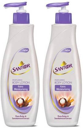 Santoor Body Lotion Extra Moisturising 250ml x 2 Pack Of 2