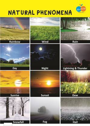 Natural Phenomena Informative Poster For kids Paper Print