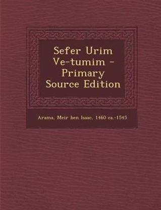 Sefer Urim Ve-Tumim - Primary Source Edition