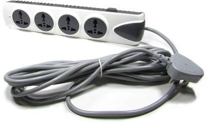 MIHIR Mihir 2 Meter Long Wire Fire Resistant Power Strip Extension Cord Board 4 Socket 4  Socket Extension Boards