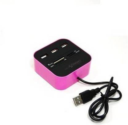 House Of Sensation 2.0 Combo Hub All In One with 3 ports for SD/MMC/M2/MS Multi Card Reader USB Adapter Card Reader