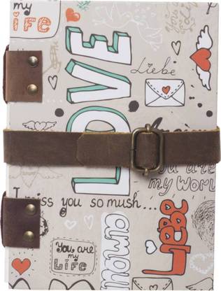 DI-KRAFT Handcrafted Cardbord Diary A5 Diary Unruled 200 Pages