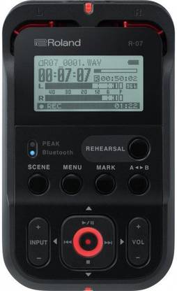 Roland R-07 BK High-Resolution Audio Recorder 6 Tracks Digital Multi-track Recorder
