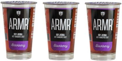 ARMR Anti Hangover Shot 100% Blackberry Flavor Glass Bottle