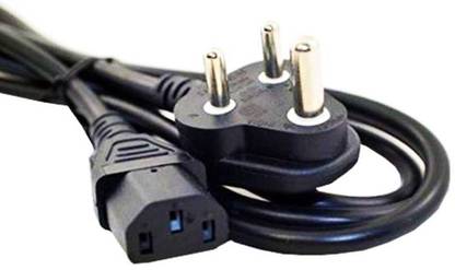 FOX MICRO Power Cord 3 m Computer / Printer / Desktop / Pc / Smps Power Cable Cord Black / PC Cable (3 Meter PACK OF 2 POWER CORD )