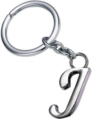 Jakha Alphabet Letter J Metal Keychain Key Chain
