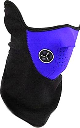 SHOOLIN Black, Blue Bike Face Mask for Men & Women