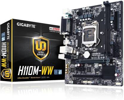 GIGABYTE GA-H110M-WW LGA1151Socket Micro-ATX Intel H110 Chipset DDR4 Motherboard for Desktop