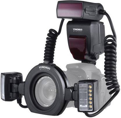Yongnuo YN24EX E TTL Macro Flash Speedlite for Canon with 2pcs Flash Head and 4pcs Adapter Rings Twin Flash