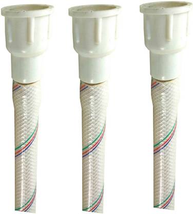 DECZO Set of 3 Unbreakable 3 Feet Long PVC Socket Waste Drain Pipe for Wash Basin/Kitchen Hose Pipe