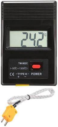 Divinext -50°C to 1300°C TM-902C Type-K Digital Thermometer High Range Temperature Measurements Wireless Temperature Meter TM902C Digital Electronic K Type Thermometer Sensor + Thermocouple Probe Detector with LCD Display K-Type Single Input Digital Display Thermometer TM-902C Thermocouple Wire Professional Digital Thermometer