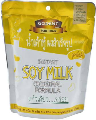godent Pure Grain Instant Soy Milk, Original Formula - 150g (5x30g) Soya