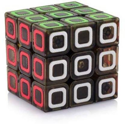 Smartcraft Black Base Stickerless Transparent Cube (3x3 Stylish Cube)