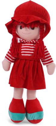 MINIONS My Baby Excels Doll with Stripes | Imported Premium Quality | Soft Toy for Kids of Age 1 year and above | Red Colour | Size 55 Cm  - 55