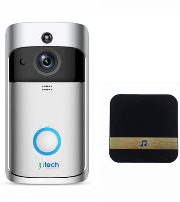 IFITech WIFI Rechargeable Video Doorbell, Smart Doorbell 720P HD Security Camera with Chime & micro SD Card (INCLUDED) and Real-Time Two-Way Talk and Video, Night Vision, PIR Motion Detection and App Control for IOS and Android Video Door Phone