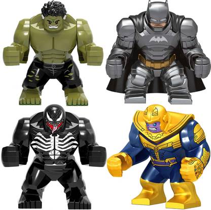 imodish Avengers Infinity War Set Of 4 Pcs. Batman, Venom, Hulk, Thanos Assembling Blocks And Parts Action Figure
