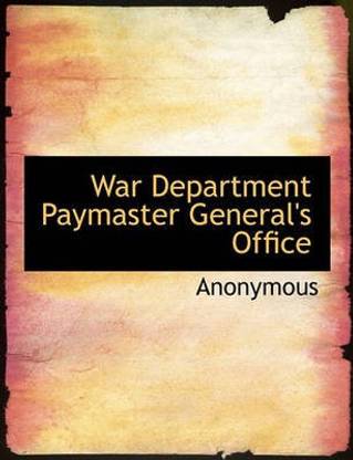 War Department Paymaster General's Office