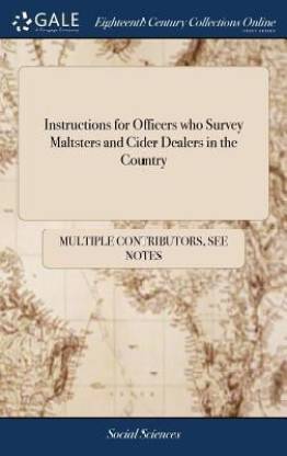 Instructions for Officers Who Survey Maltsters and Cider Dealers in the Country