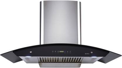 Elica WD HAC TOUCH BF 90 SS with Installation Kit Included Auto Clean Wall Mounted Silver 1200 CMH Chimney