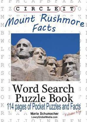 Circle It, Mount Rushmore Facts, Pocket Size, Word Search, Puzzle Book
