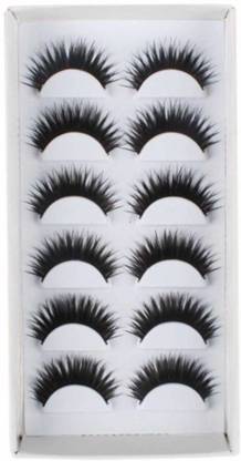 Ni Hao 6 PAIR Smoky Soft Natural Black Thick Long False Eyelashes Extension Eye Makeup