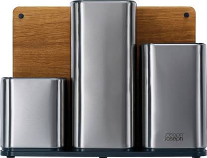 Joseph Joseph CounterStore Kitchen Utensil Holder Knife Block and Cutting Board Set, Kitchen Tool Set