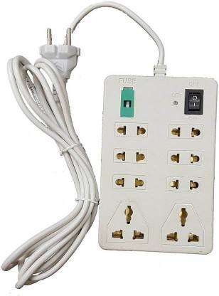 Big Square extension cord power Multi slot 8  Socket Extension Boards