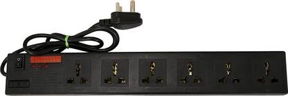 PINNACLE Spike Guard with Surge Protector – Spike Booster – Spike Board with 5 Metre Cord – Extension Boards with 6 Sockets - Spike Buster – Ideal for Home, Offices, Shops 6  Socket Extension Boards