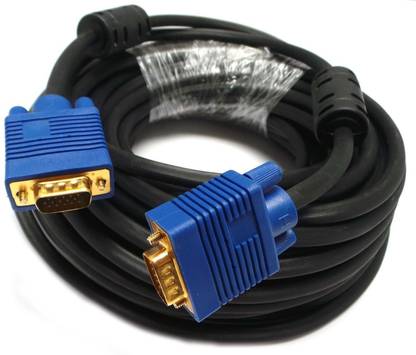 ANDTRONICS VGA Cable 5 m Premium VGA To VGA 15 Pin CABLE Compatible for PC, laptop, projector, LCD monitor, Televisions, HDTV - 15 Feet - 5M