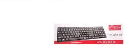 Tech-Com WIRED KEYBOARD Wired USB Standard Multi-device Keyboard Compatible with Desktop, Laptop, Mac