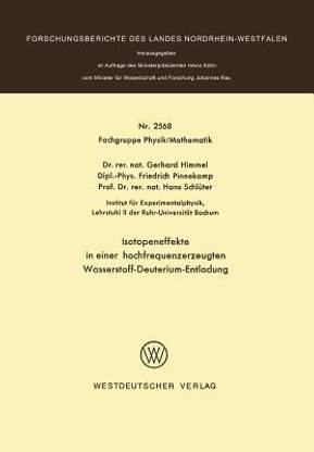 Isotopeneffekte in einer hochfrequenzerzeugten Wasserstoff-Deuterium-Entladung