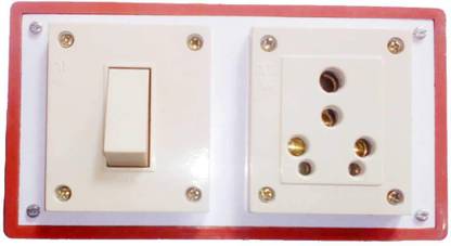 Hind Home Electric Board Power Socket and Switch for Commercial and Home Use 300 A Three Pin Socket