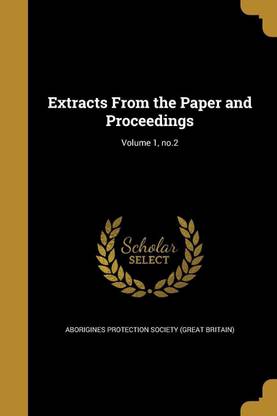 Extracts From the Paper and Proceedings; Volume 1, no.2